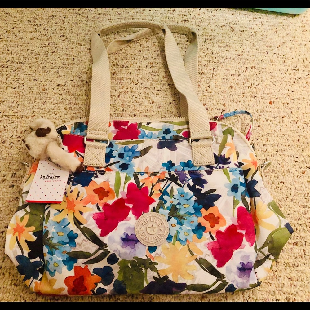 Kipling Flowered Spring Bag - Brand New